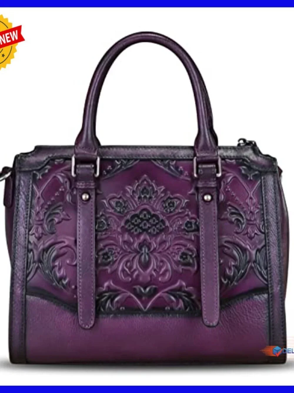Genuine Leather Satchel Hobo Bag Crossbody Top Handle Purse Medium